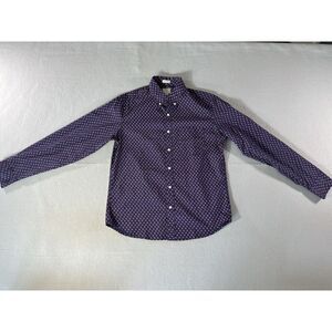 J.Crew Classic Secret Cotton Wash Blue Floral Long Sleeve Button Down Shirt M